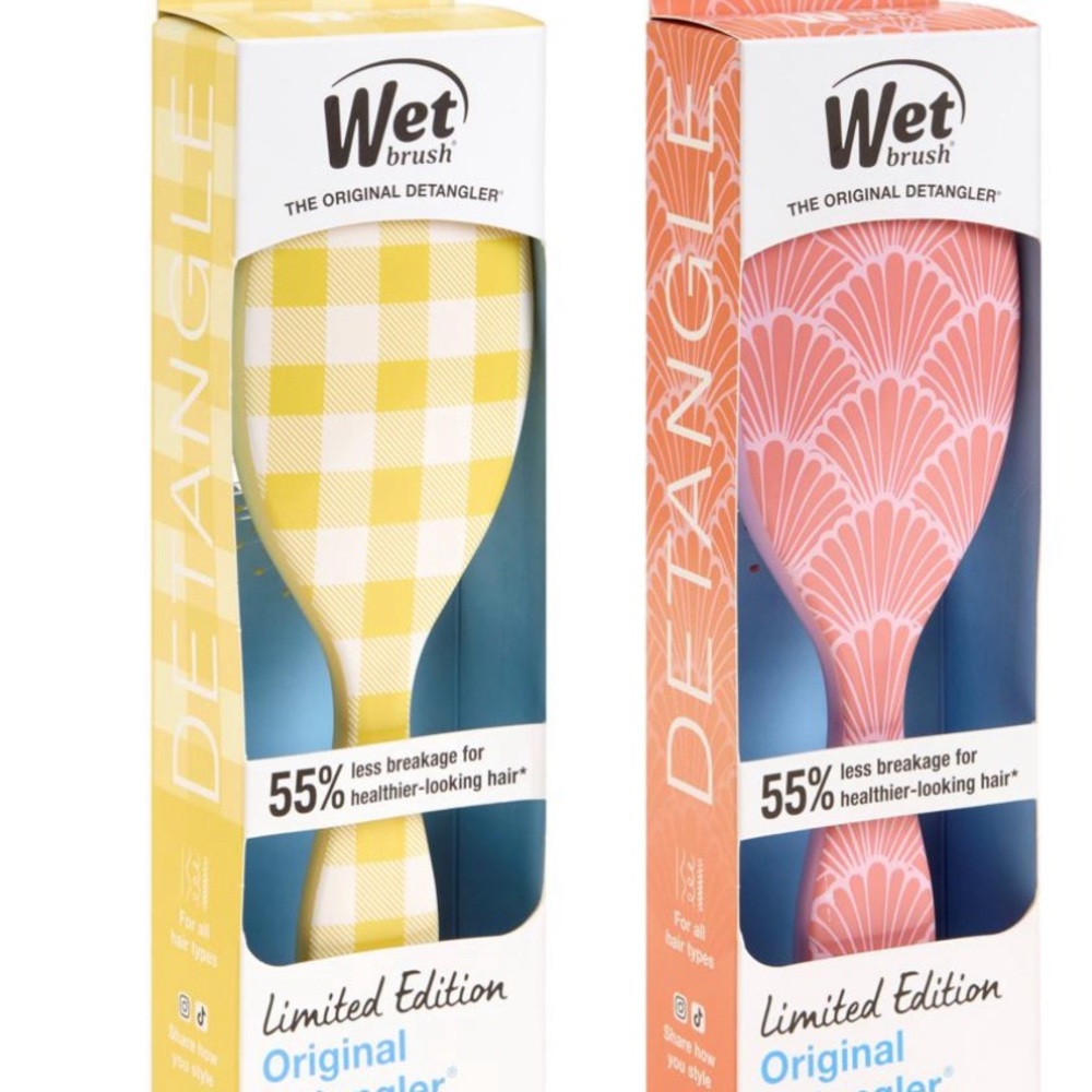 Wet Brush Original Detangler - Yellow and Pink